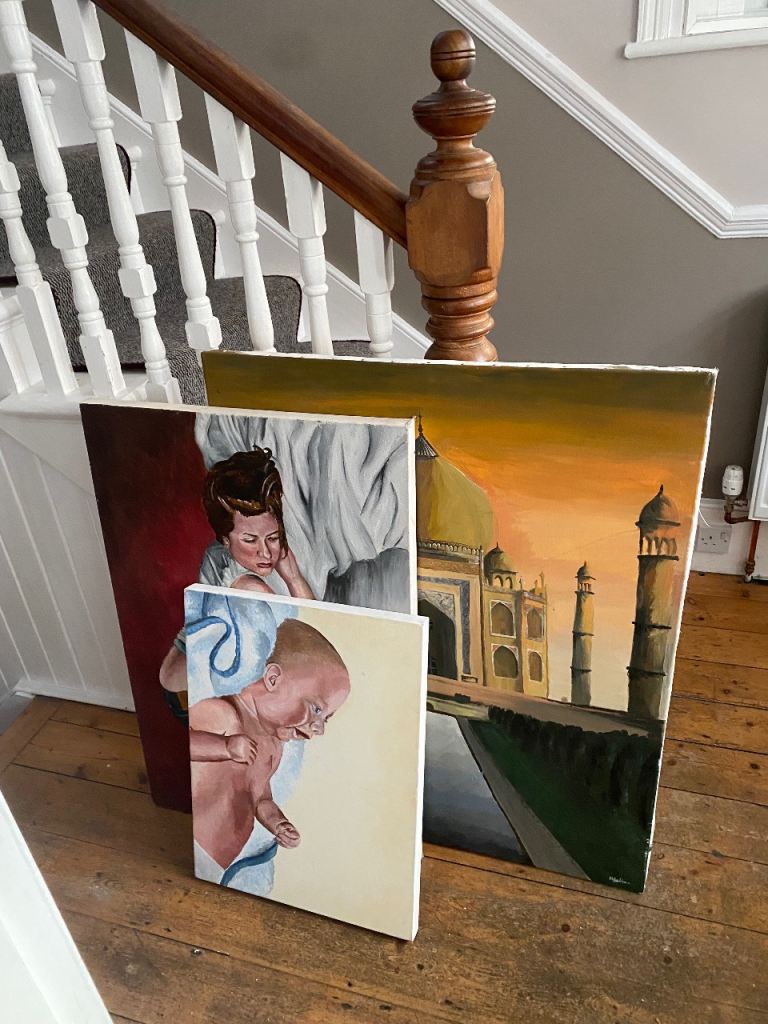 High quality box canvas’ painted once for artists x3
