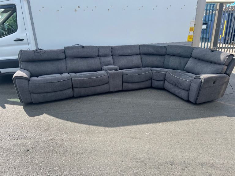 Large corner sofa 5 seater sectional  Electric recliner USB