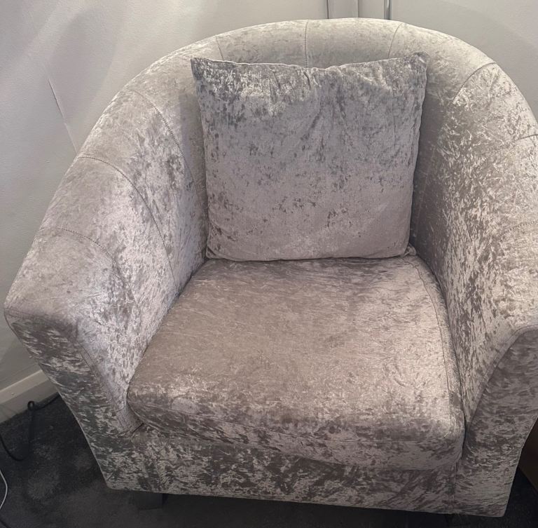 Crushed velvet sofa 