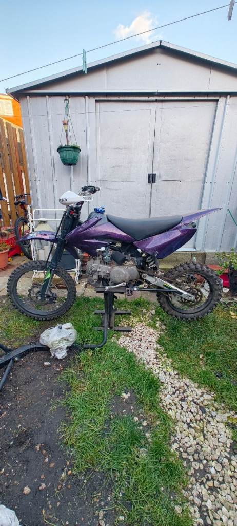 2021 Stomp Pit Bike 140CC Dirt Bike Purple Carbon Fiber Big Wheel MotorBike Motorcycle