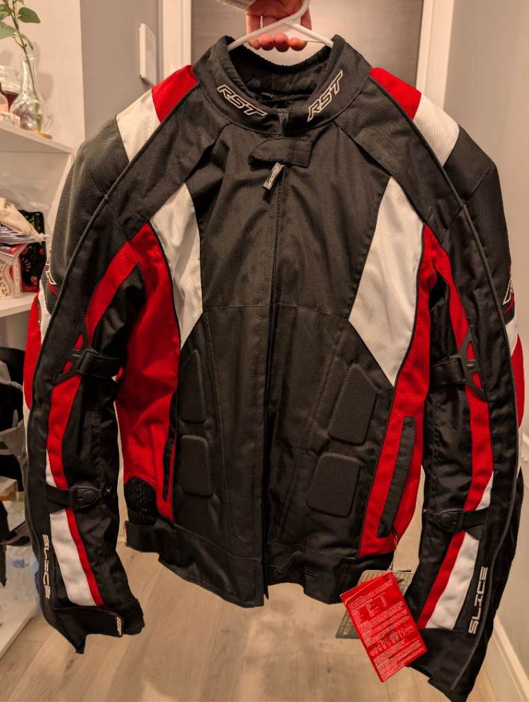 RST Slice Textile Motorcycle Jacket — Black/Red/White — Size M — Brand New with Tags
