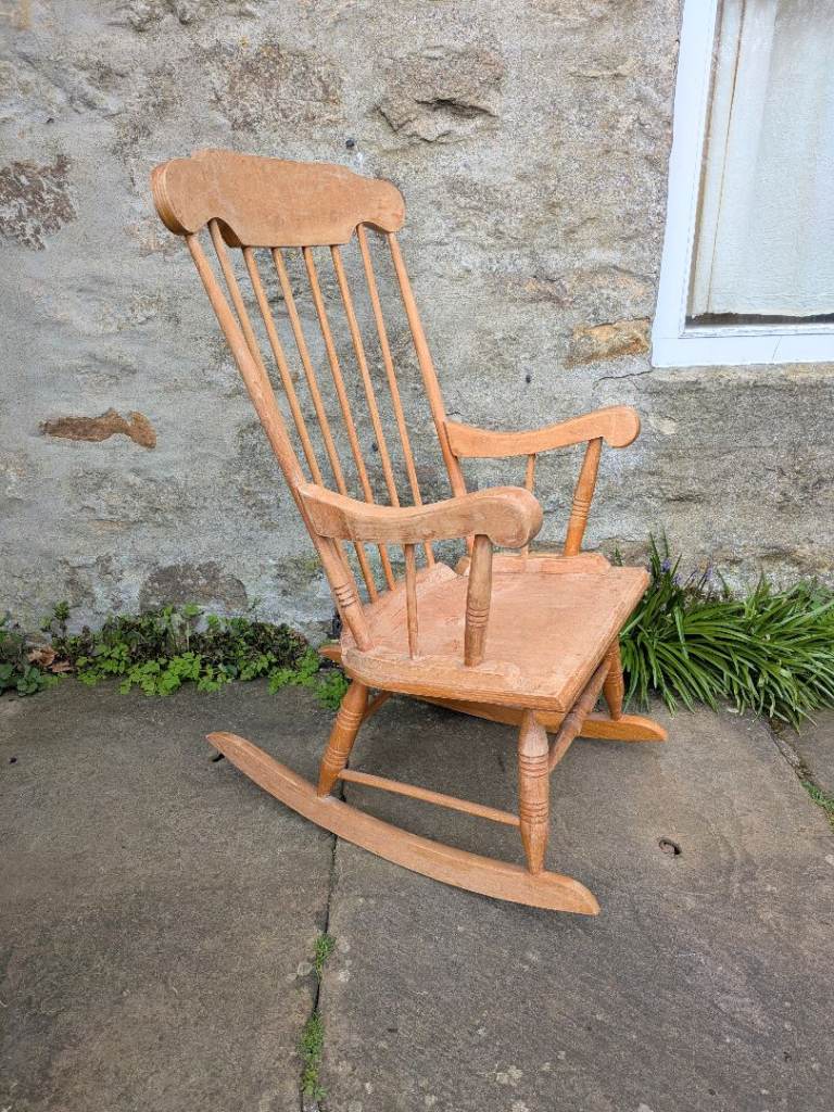 Vintage Wooden Rocking Chair 