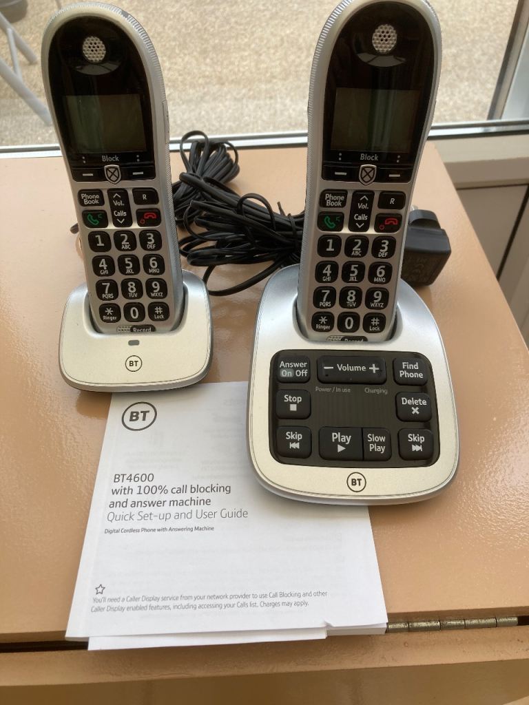 BT4600 Cordless Phones with Answer Machine – Good Condition