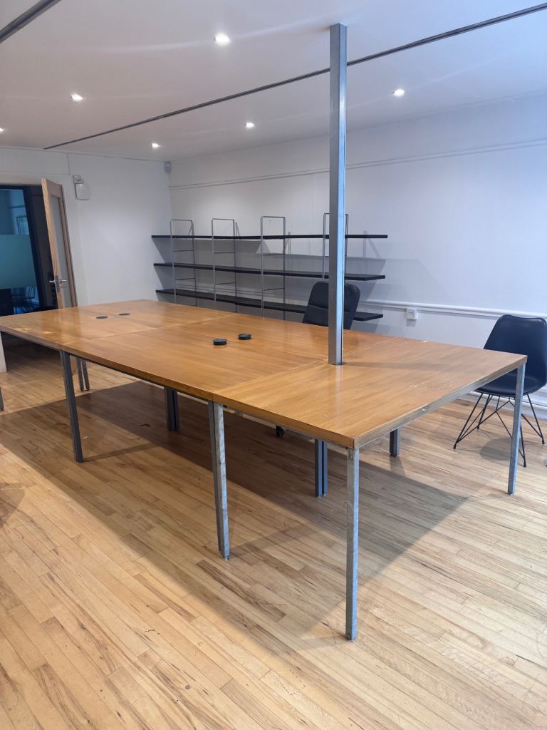 FREE 5 desks 1500x750 and 1 glass topped table  Ideal for an office