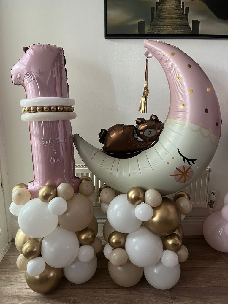 Single and theme number stack balloons 