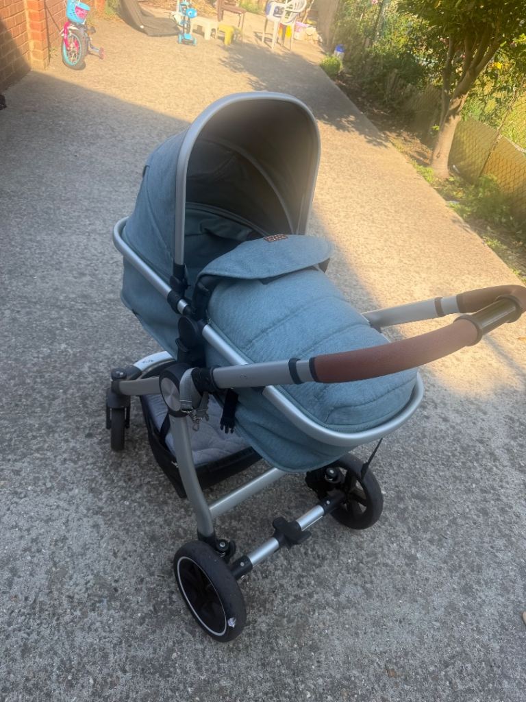 Baby Pram/Stroller in Blue - Good Condition