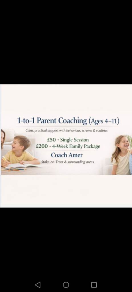 Parent Coaching – Screen Battles, Behaviour & Routines (Ages 4–11)