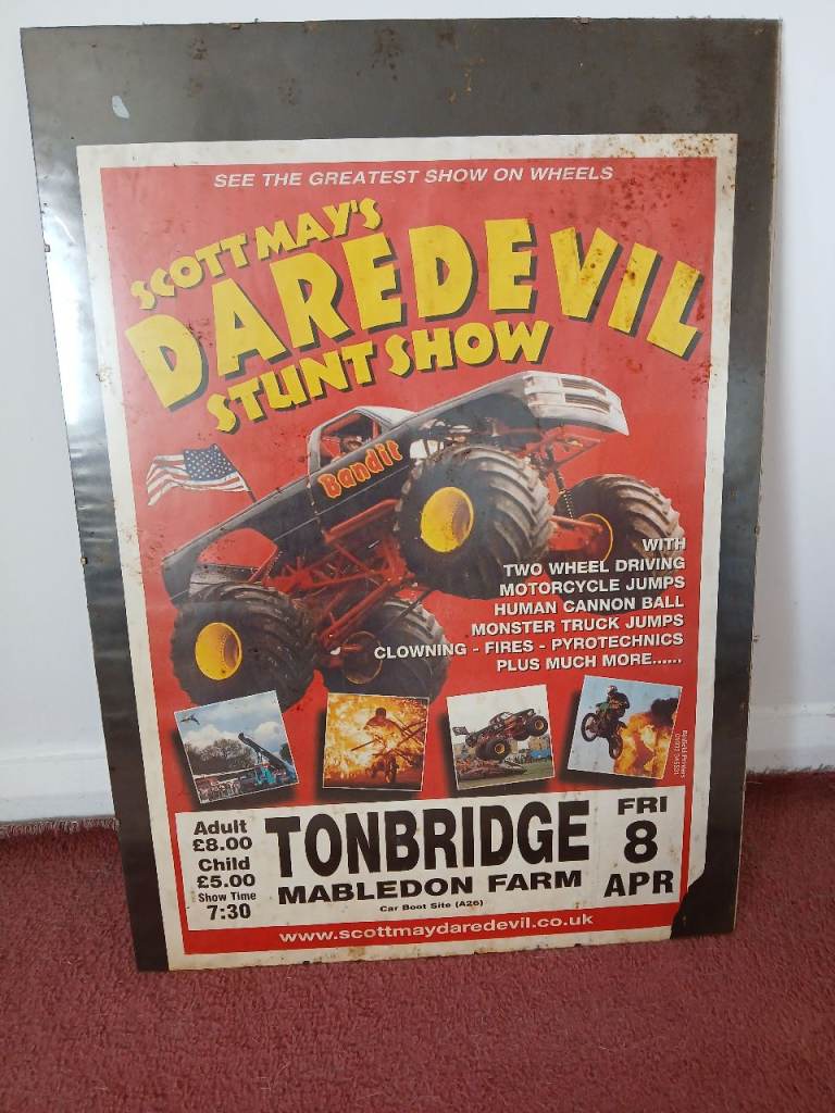 Scott May's Daredevil Stunt Show Monster Truck Poster