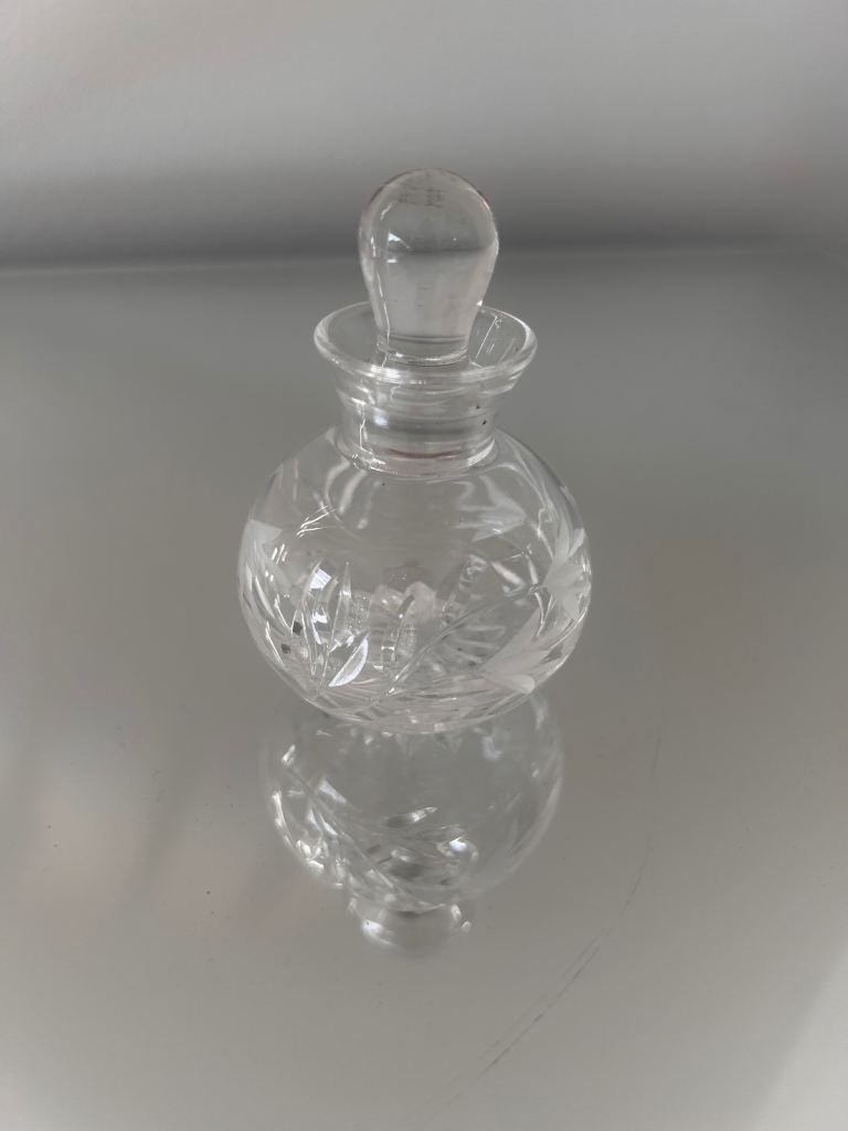 Vintage Stuart Crystal Small Decorative Glass  Bottle with Stopper