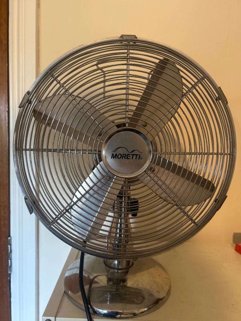 12" Moretti Desk Fan - Silver