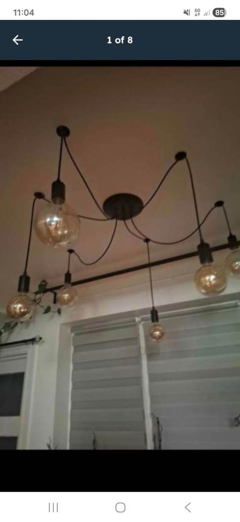 Industrial Style Ceiling Light Chandelier - Good Condition