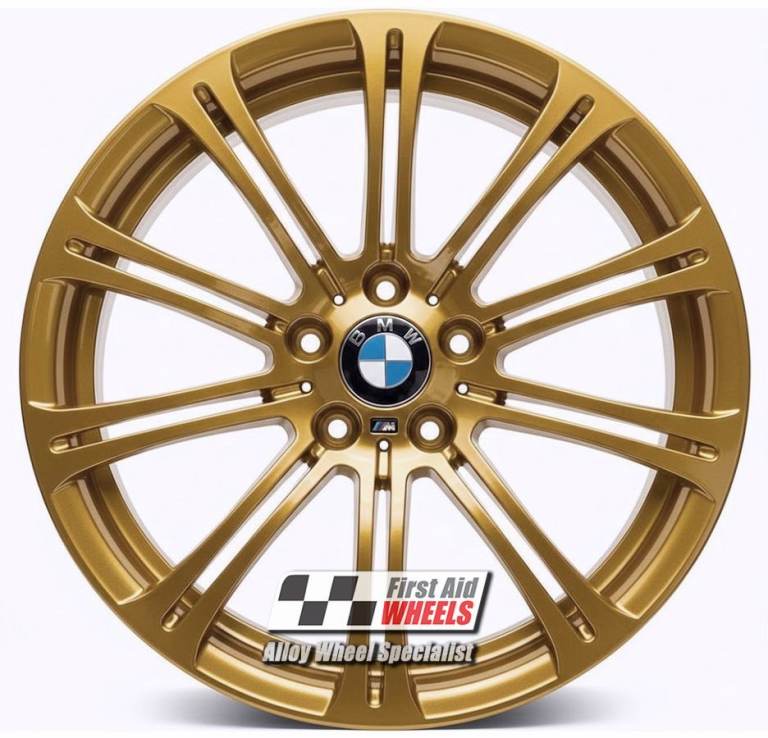 R155GL Swap BMW M3 E90 E92 E93 4X 19'' GENUINE STYLE 200M GLOSS GOLD ALLOY WHEELS