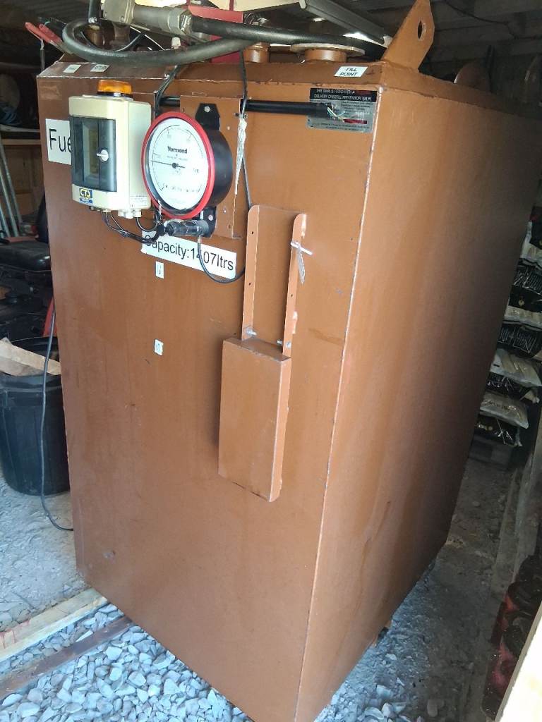 Bunded red diesel tank 