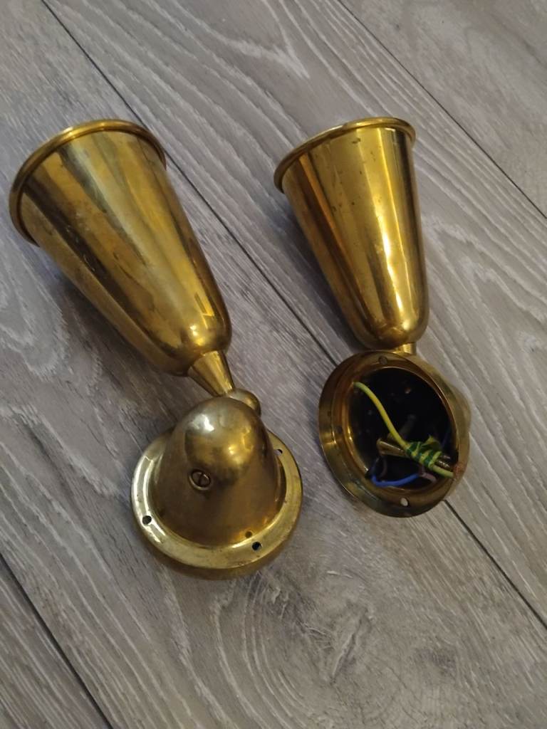 Beautiful  antique brass spotlights.pair 