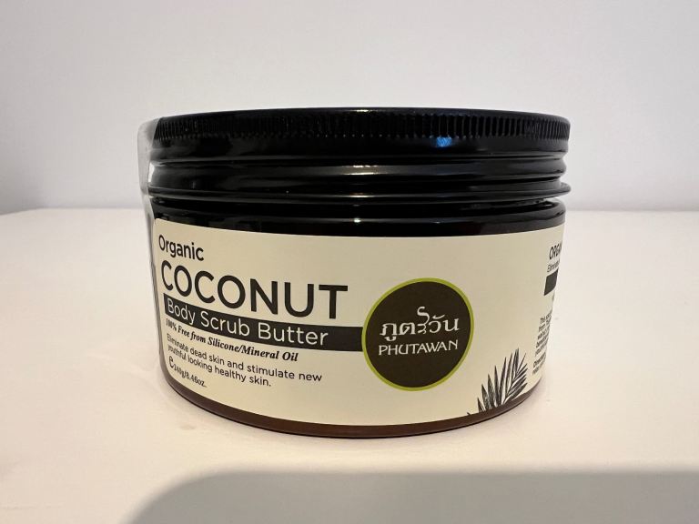 Organic coconut body scrub butter
