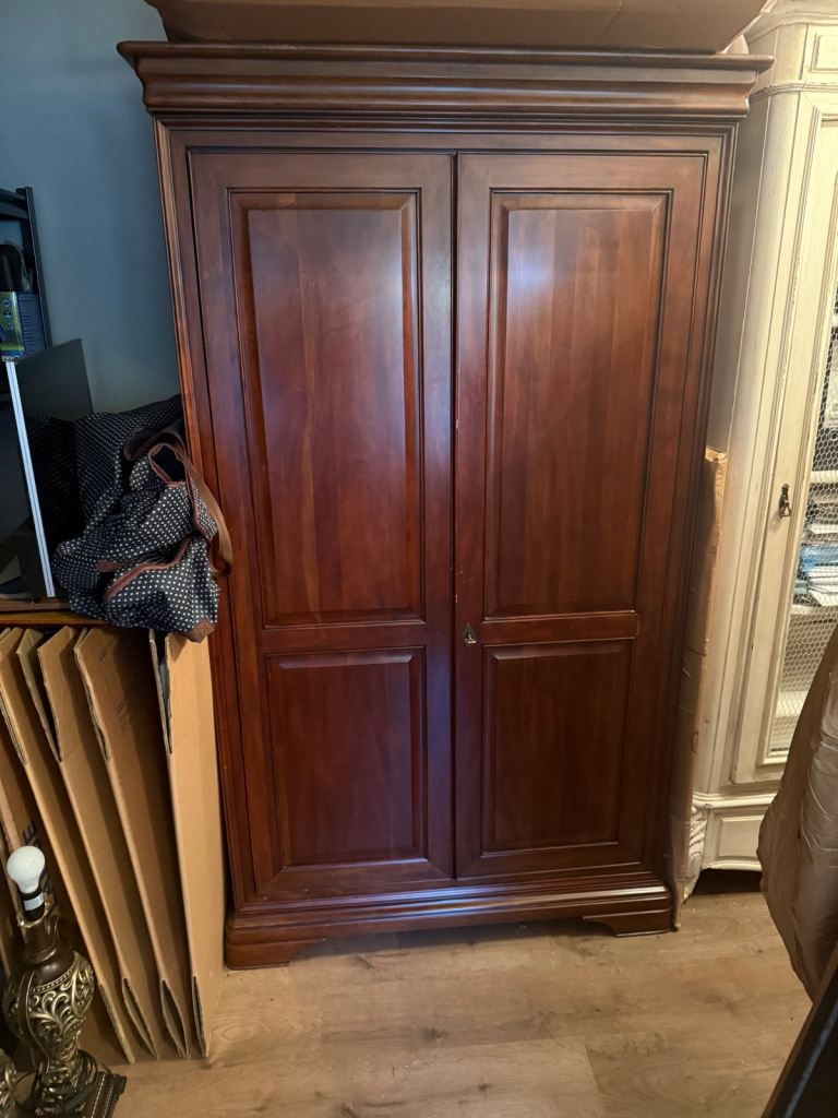 2 x John Lewis dark wood wardrobes