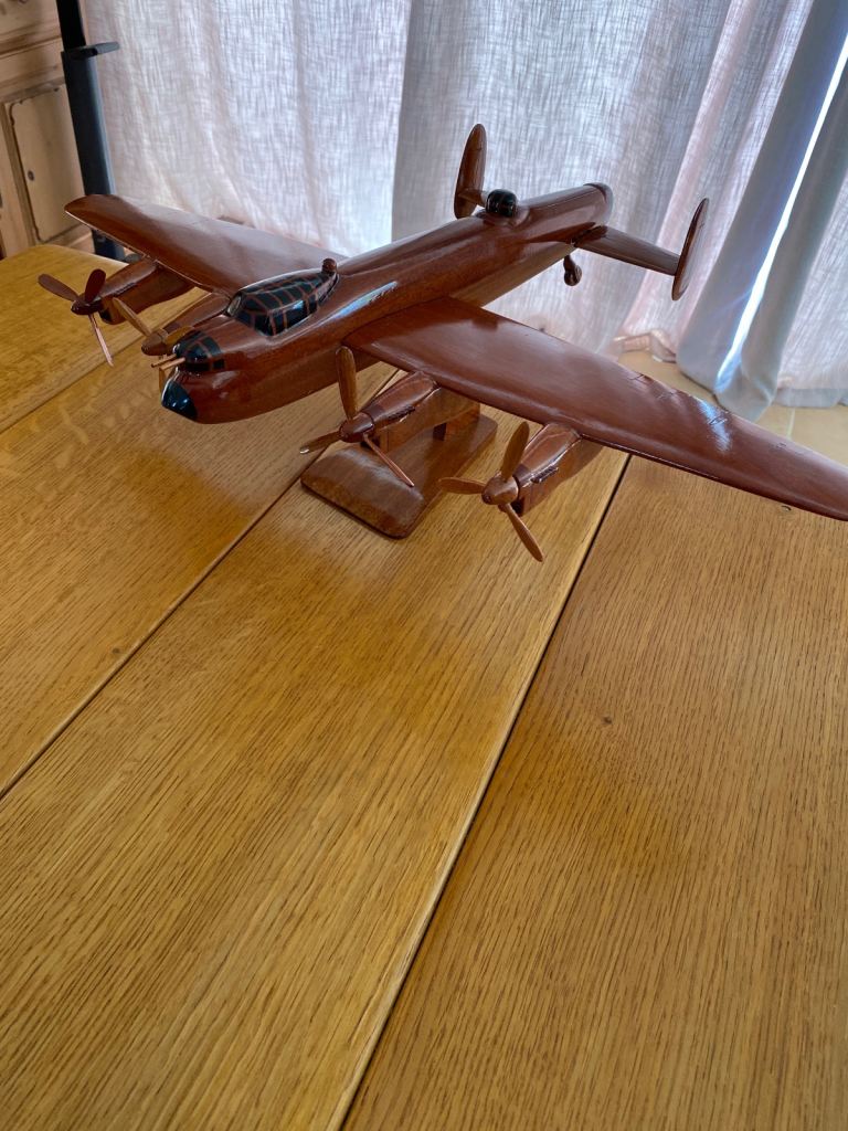 Wooden Lancaster Bomber Model