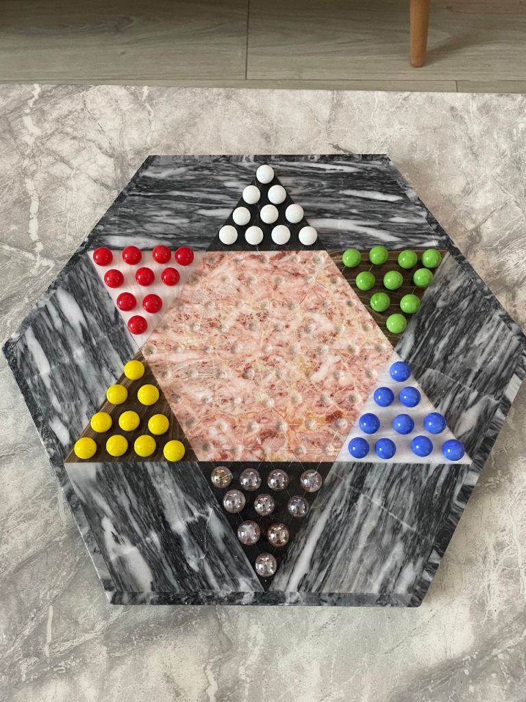 Chinese Checkers Marble Board Game – As Good As New