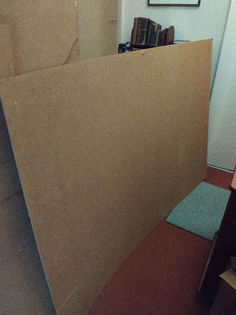 White faced hardboard sheet