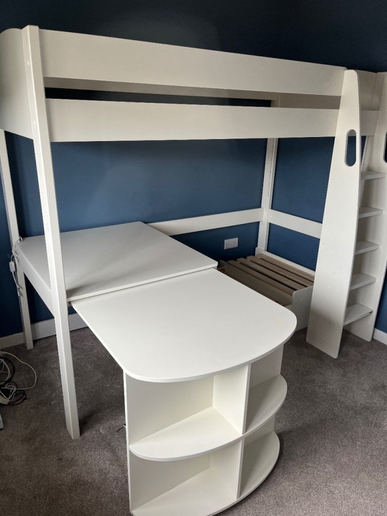 image for High Sleeper bed, desk and sofa bed 