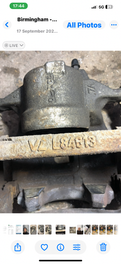 20reg Toyota Corolla estate of front calipur 