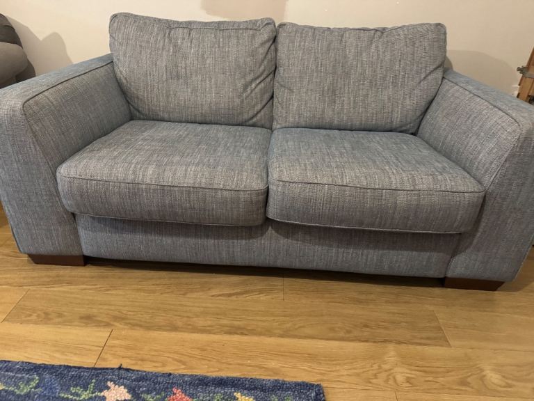Pale blue Two-Seater Sofa – Good Condition, Fabric