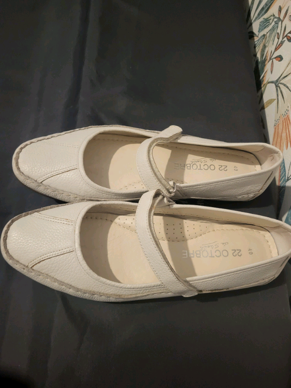 White Belgian Leather Shoes 