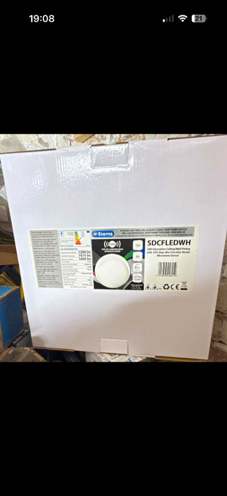 Round bulkhead led light fitting-with microwave sensor 