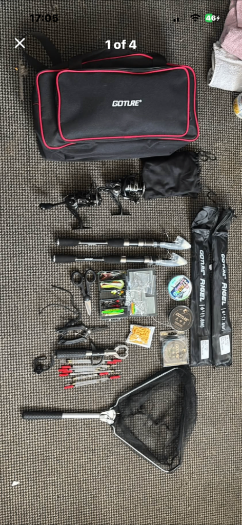  Fishing Rod & Reel Combo Set with Tackle