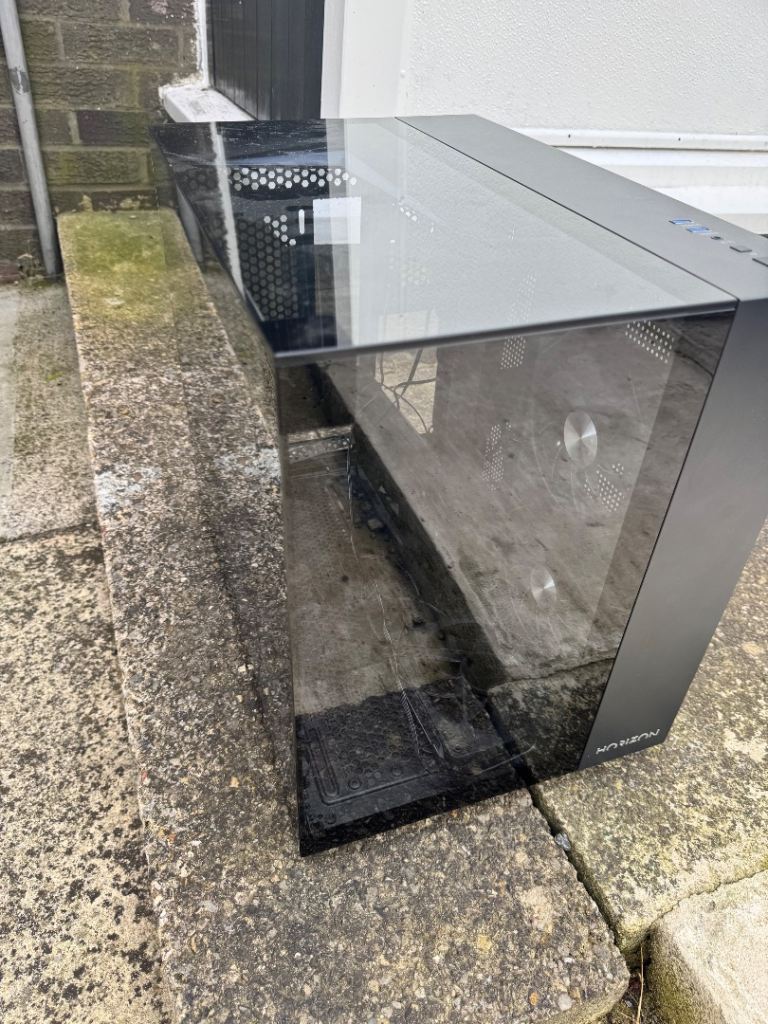 CCL black with side glass computer case and fans