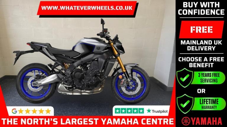 3 Years Free Servicing or Lifetime Warranty Yamaha MT09-SP Naked Motorcycle