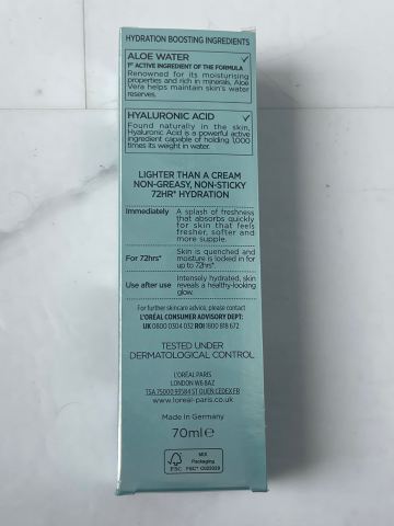 Loreal Hydra Genius Aloe Water 72H Liquid Moisturiser - Normal To  Combination Skin 70ml for Sale