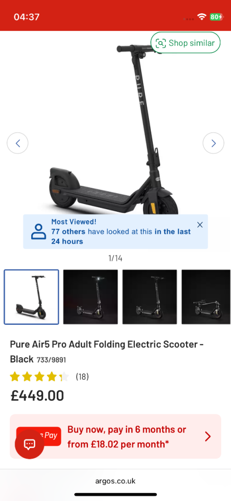 Pure Air5 Pro Adult Folding Electric Scooter – Black