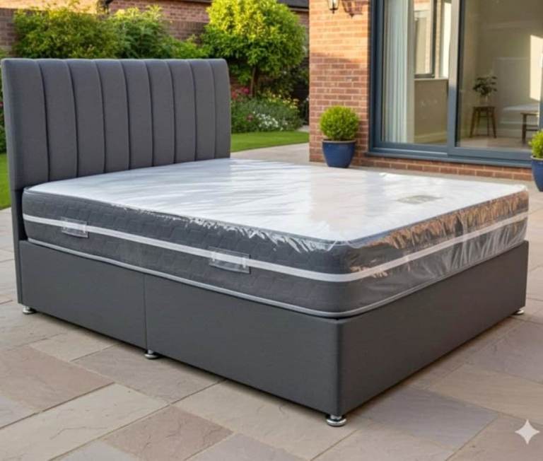 🛏️ King Size 5FT Divan Bed + Foam Mattress Storage Optional 25% OFF Order Now