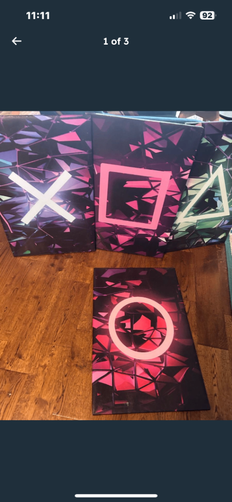 40x60cm PlayStation canvases good condition 