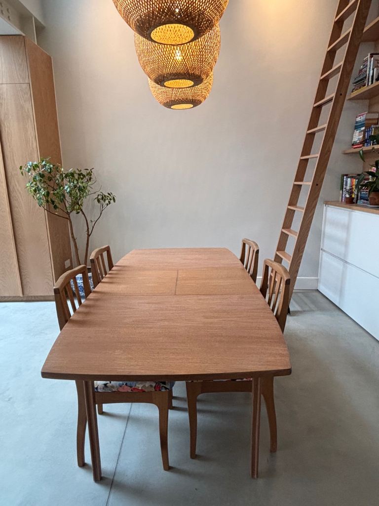 Mid Century Teak 4-6 Seater Extendable Dining Table & Chairs - S Form, for G Plan