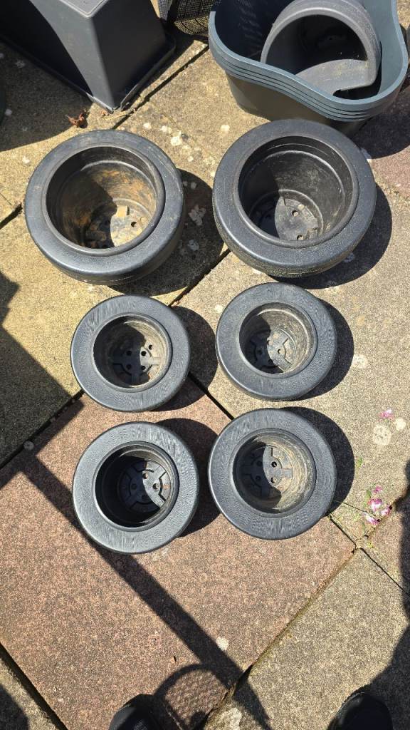 Six Floating Pond Planters – Mixed Sizes, Good Condition