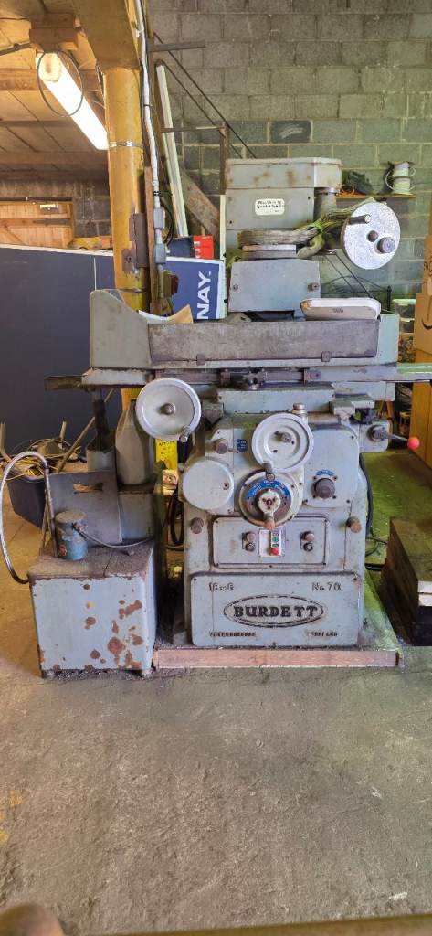 Burdett No.70 18" x 6" Industrial Surface Grinder – Working