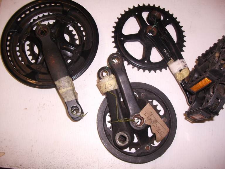 Bike Cranksets,  PedaL ARMES,SPROCKETS,FREEWHEELS £3, 