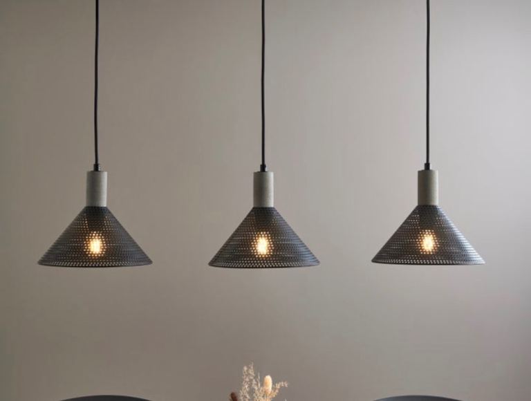 Dunelm Perry Bar Ceiling Light Black Metal RRP£89