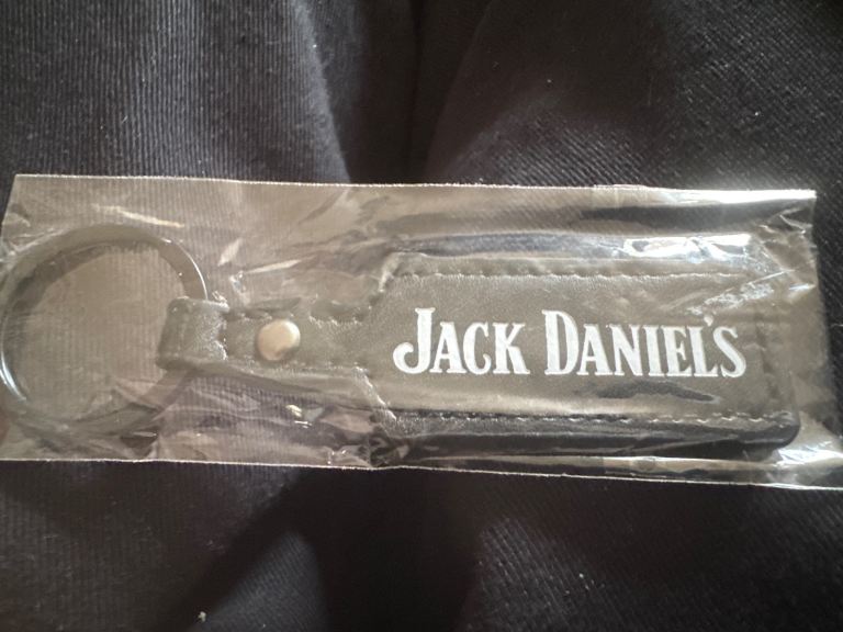 BNIP jack daniel leather key  ring 