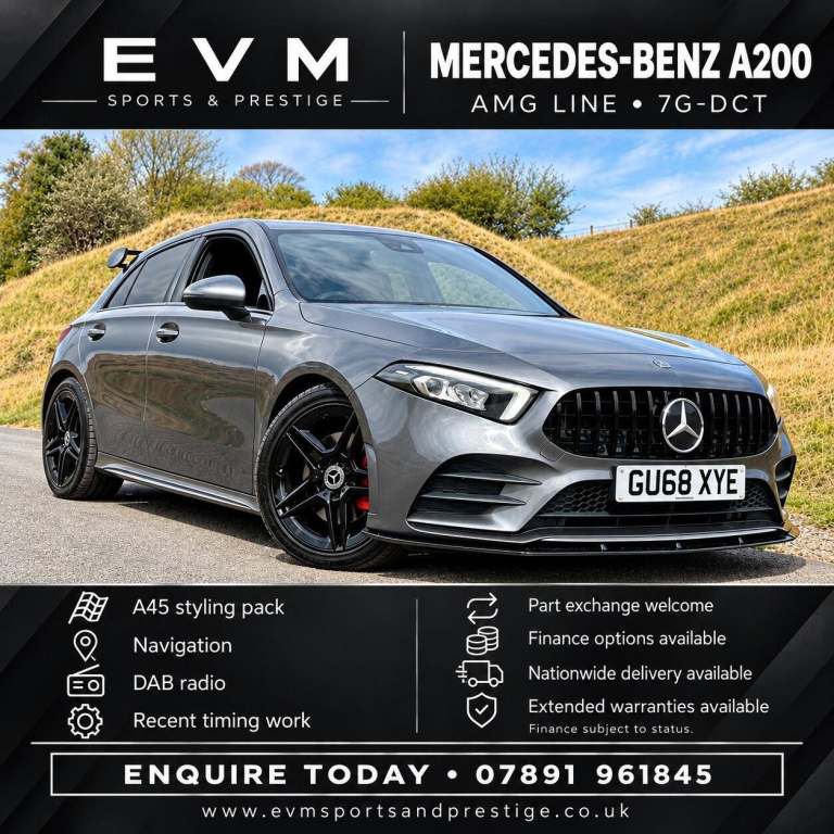 2018 Mercedes-Benz A-Class 1.3 A200 AMG Line 7G-DCT Euro 6 (s/s) 5dr HATCHBACK Petrol Automatic