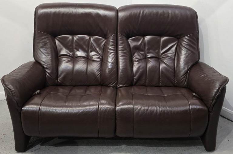 Himolla Rhine 2.5 Seater Leather Recliner Sofa W/ Integral Footrests Nougat 261125