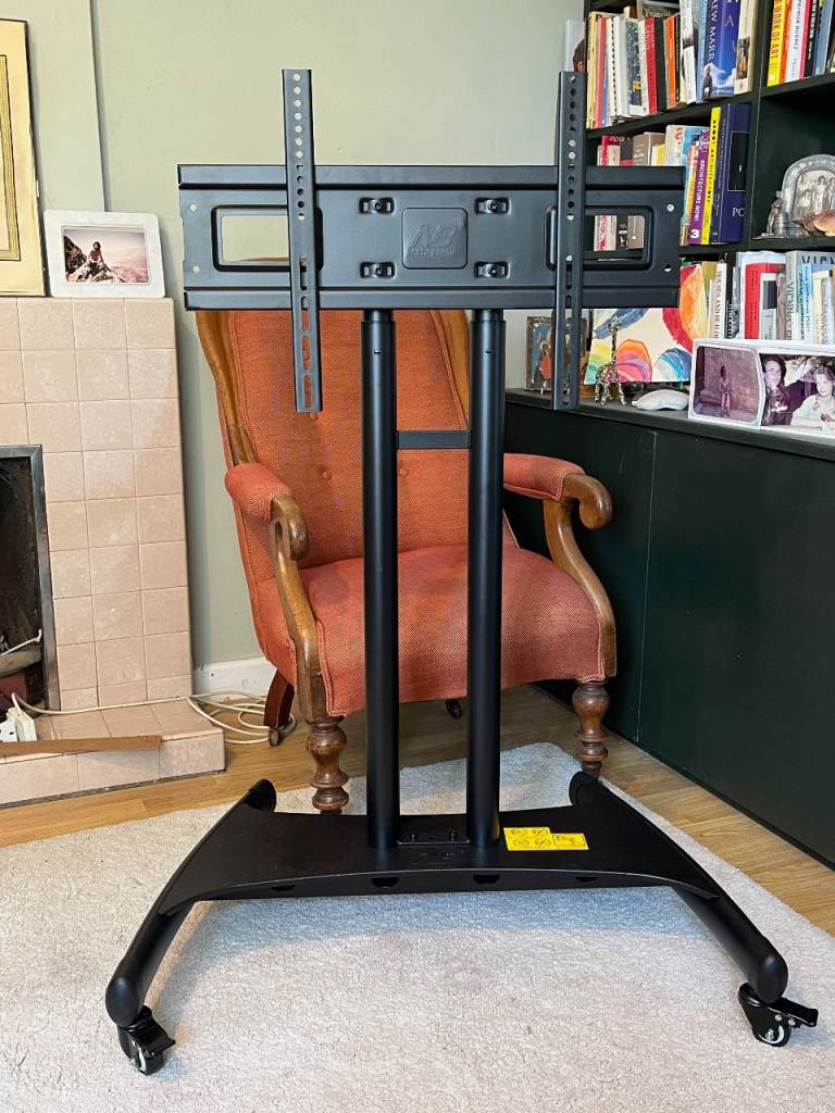 Black Universal TV Stand on Wheels – New