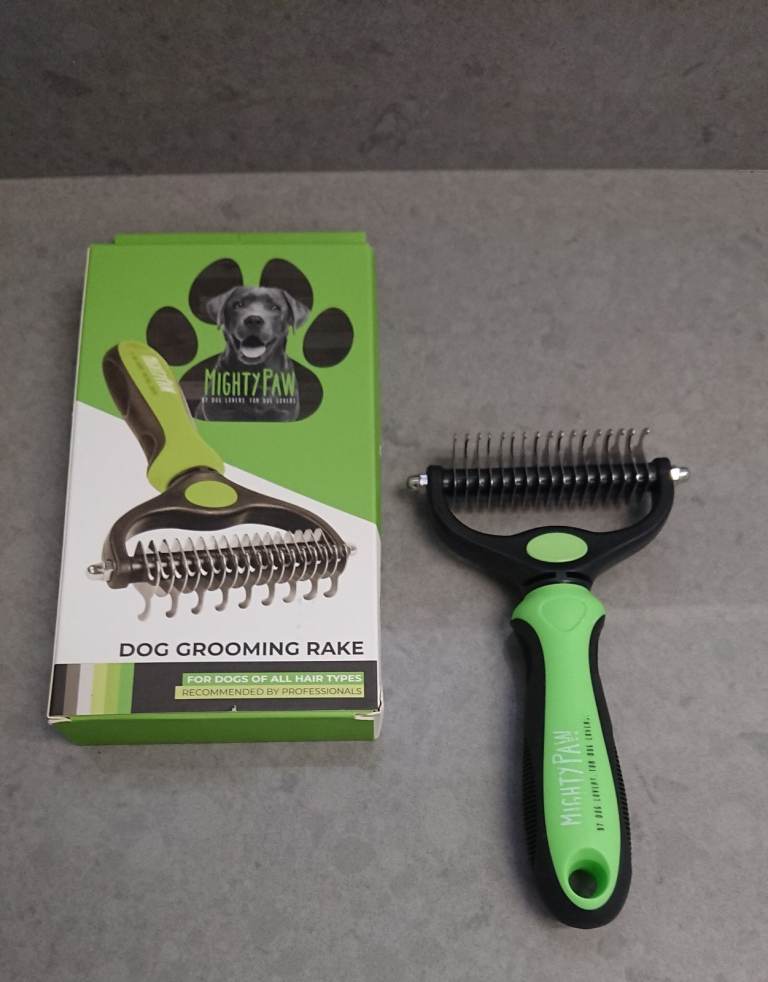 Mighty Paw Dog Grooming Rake –  New