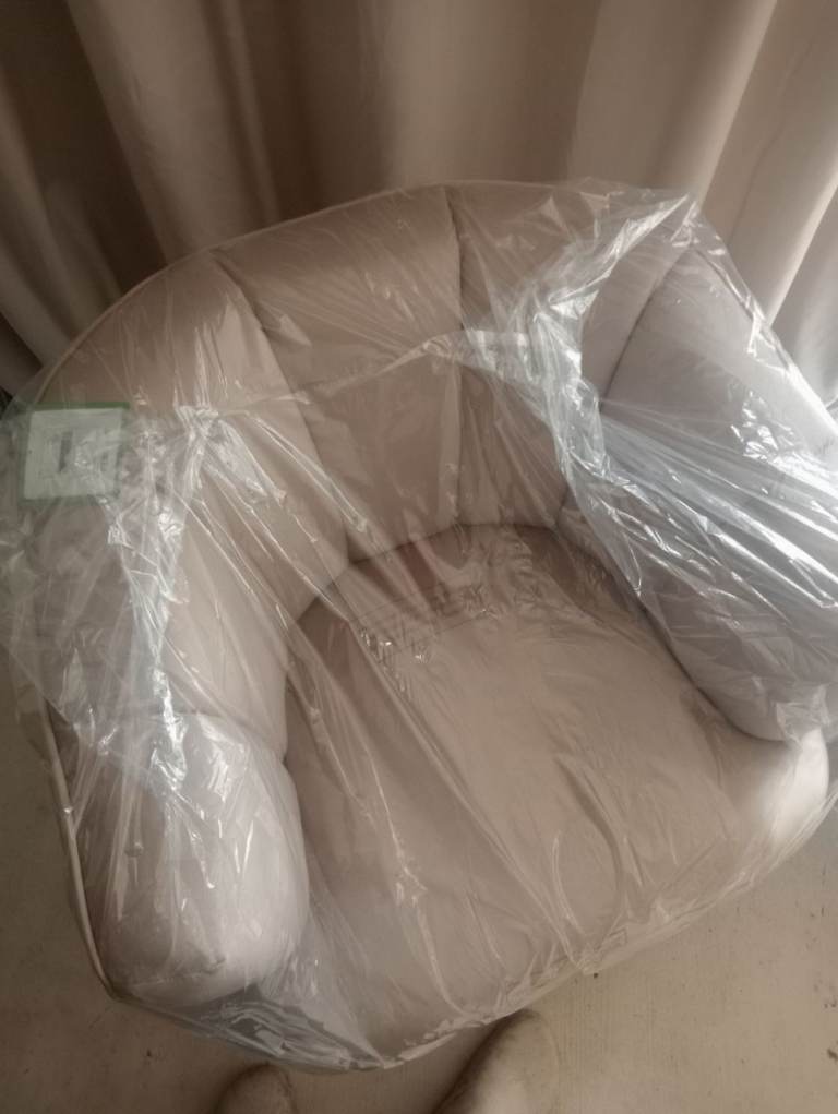 Brand new velvet chair and footstool 