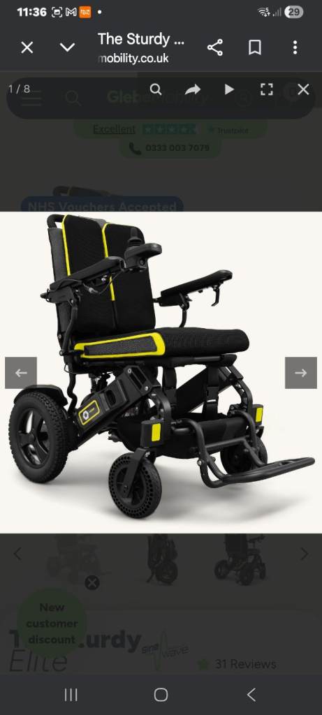 Sturdy Elite Electric Wheelchair – As Good As New