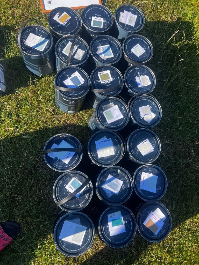 New tins of paint 