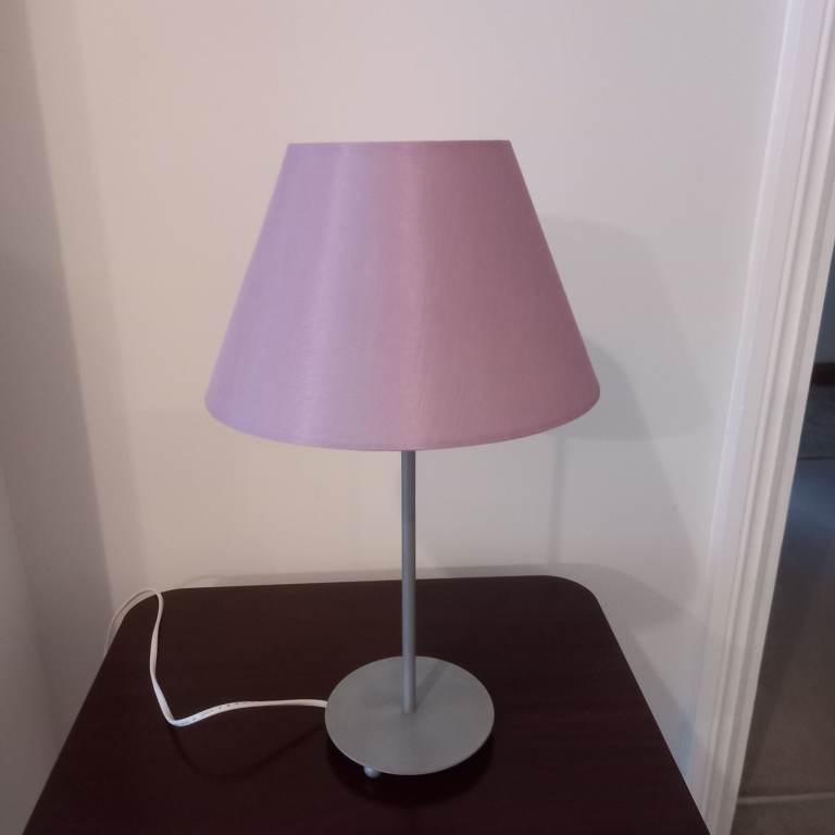 Desk / Table / Bedside lamp 42.5cm High Base 13cm Silver base and stem