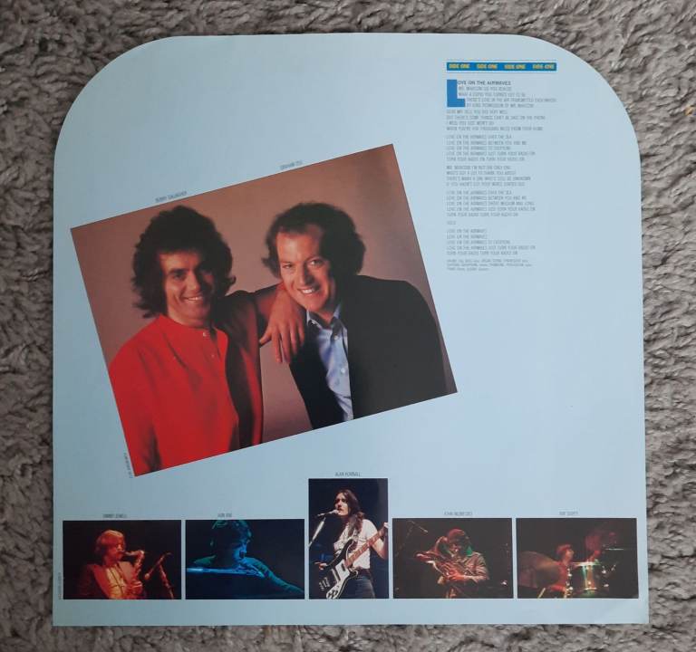 Gallagher & Lyle Original Lyric Insert ONLY To Studio Album Love On The Airwaves